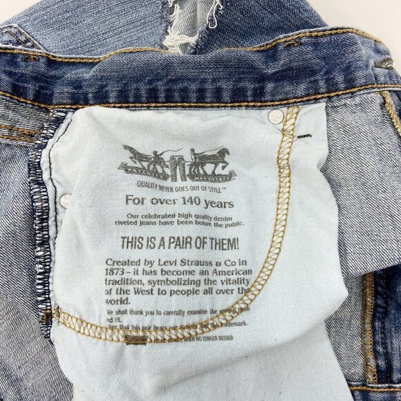 LEVI'S | Distressed Denim Cut-Off Shorts - Picture 9 of 12